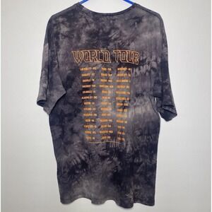 White Fox World Tour Tie Dye Women's S/M Gray Grunge Festival Tee